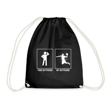 Dein Freund - Mein Freund - Basketball Sun Burst - Turnbeutel - Schwarz - Vorne