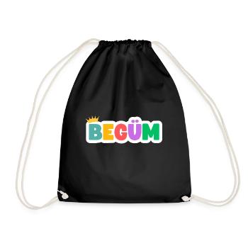 Begüm ! Personnalisable - Sac de sport léger - noir - Devant