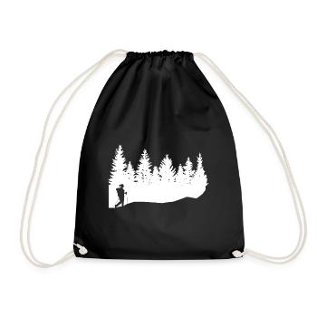 Arbres - Randonnée - (4) - Sac de sport léger - noir - Devant