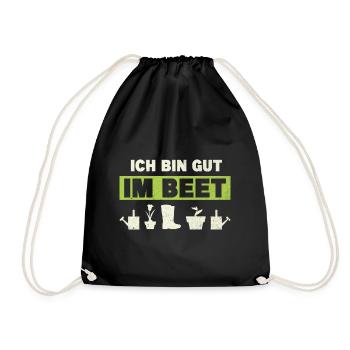 Gärtner Ich Bin Gut Im Beet - Turnbeutel - Schwarz - Vorne