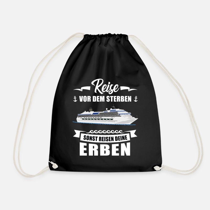 Kreuzfahrt Reisen Erben Schiff Urlaub Geschenk - Turnbeutel - Schwarz