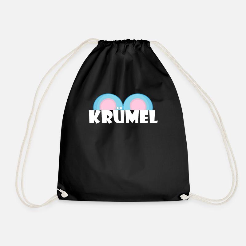 Kosename Krümel Geschenkidee - Turnbeutel - Schwarz