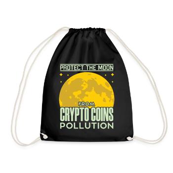 Protégez la Lune de la pollution des crypto-monnaies - Sac de sport léger - noir - Devant