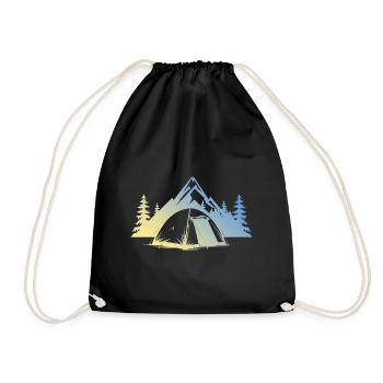 Camping Tent - Drawstring Bag - black - Front