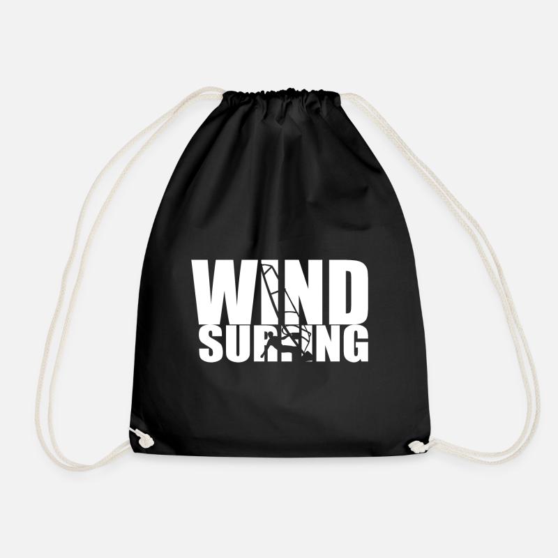 Windsurfing - Surfer - Drawstring Bag - black