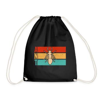 Ant Retro - Drawstring Bag - black - Front