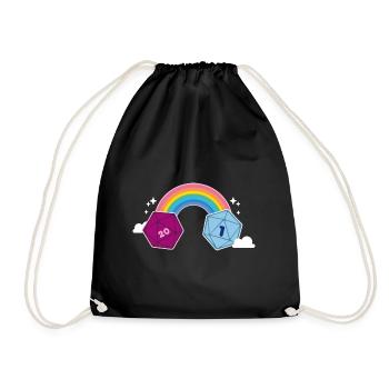 Pen and Paper Magic Rainbow - Drawstring Bag - black - Front