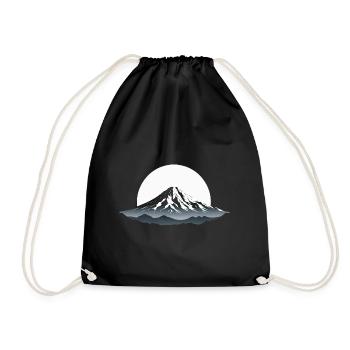 Mountain Majesty - Drawstring Bag - black - Front