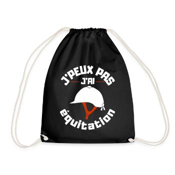 I can't I have horse riding - Drawstring Bag - black - Front