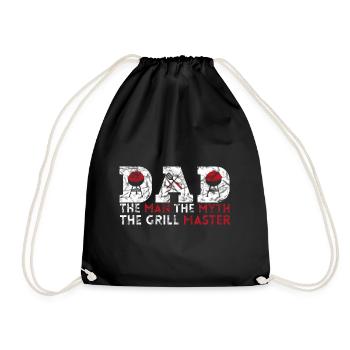 PAPA DER MAN THE MYTH OF THE GRILL MASTERS - Drawstring Bag - black - Front