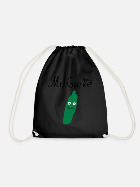 Gurke Baby Geburt Geschenk - Turnbeutel - Schwarz