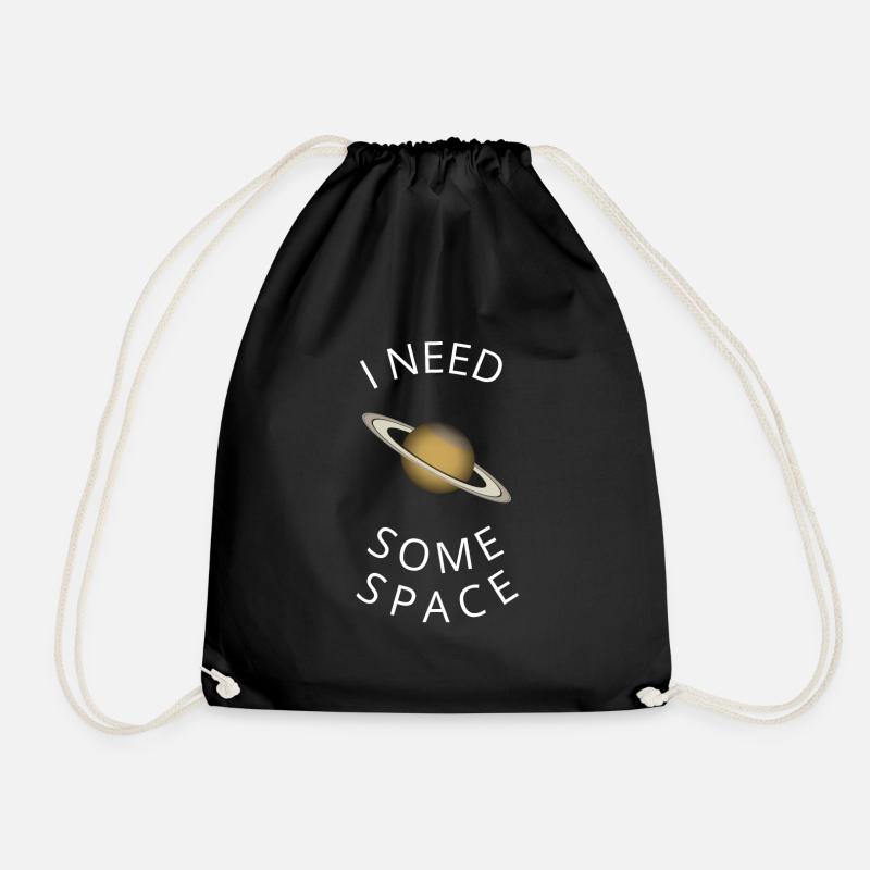 Saturn - Drawstring Bag - black