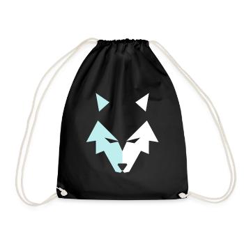 Lowboly Abstract Wolf, father of the best friend - Drawstring Bag - black - Front