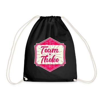 Team Theke - Teamshirt für den Sommer - Turnbeutel - Schwarz - Vorne