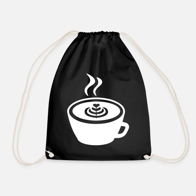 Kaffee Icon - Turnbeutel - Schwarz