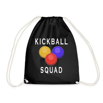 Kickball Squad Lustiges Sprichwort Ball - Turnbeutel - Schwarz - Vorne