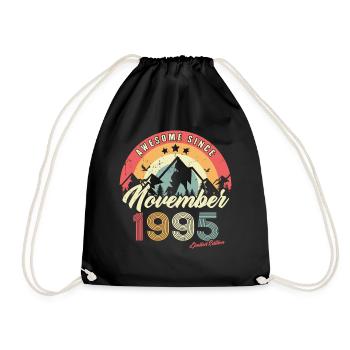 Cadeau D'anniversaire En Novembre 1995 Vintage - Sac de sport léger - noir - Devant