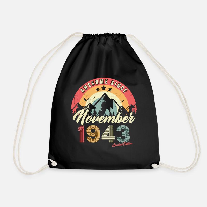 Geburtstagsgeschenk im November 1943 Vintage - Turnbeutel - Schwarz