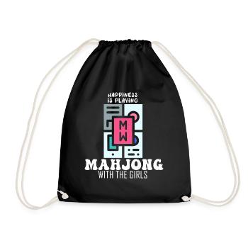 Le bonheur, c’est de jouer au mahjong avec les filles Chin - Sac de sport léger - noir - Devant
