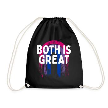 Les deux est super bisexuel LGBTQ bi fierté pansexuelle - Sac de sport léger - noir - Devant