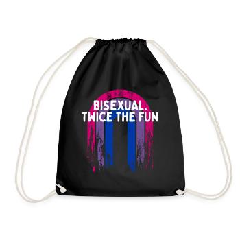 Bisexuel. Deux fois plus de plaisir Bi LGBTQ Bi Pride LGBT - Sac de sport léger - noir - Devant