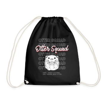 Loutres mignonnes et notes de musique Clef Piano - Sac de sport léger - noir - Devant