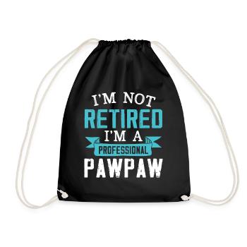 I'm Not Retired I'm A Professional Pawpaw - Drawstring Bag - black - Front