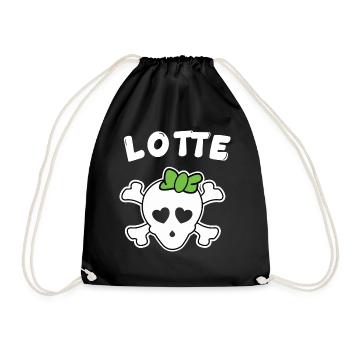 Pirate Lotte Design for Girls and Women - Drawstring Bag - black - Front