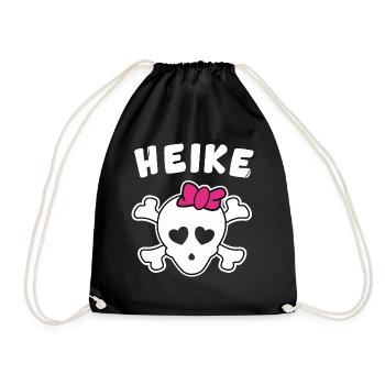 Piratin Heike Design für Mädchen und Frauen - Turnbeutel - Schwarz - Vorne