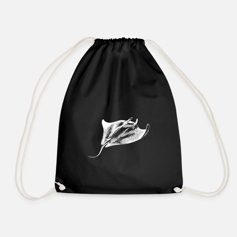 Manta Rochen Sealife - Turnbeutel - Schwarz