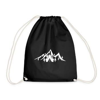 Mountain - Camping - - Drawstring Bag - black - Front