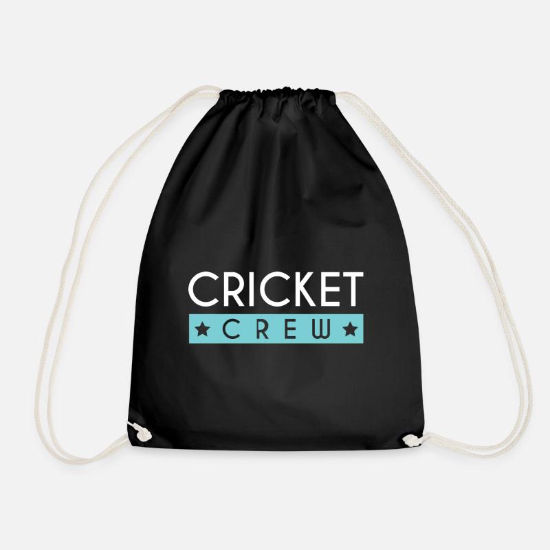 Cricket Crew - Drawstring Bag - black
