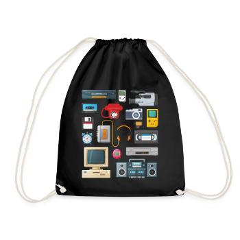 Retro 90s Appliances - Drawstring Bag - black - Front