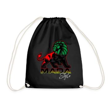Flag Martinque Mada Style Lion - Drawstring Bag - black - Front