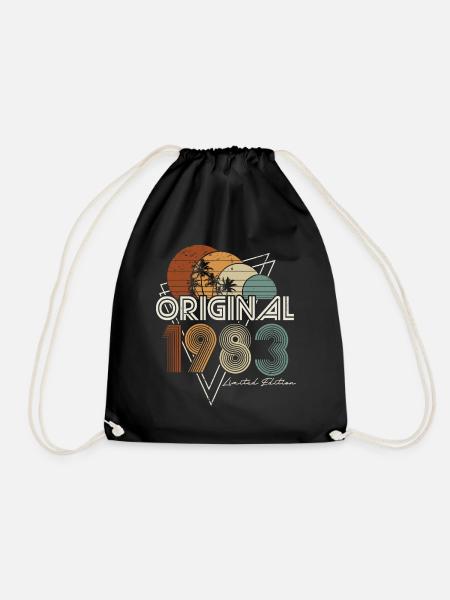 1983 Jahrgang Retro Vintage Geburtstag Geschenk - Turnbeutel - Schwarz