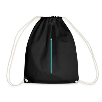 Swedish Flag Style Stripes - Drawstring Bag - black - Front