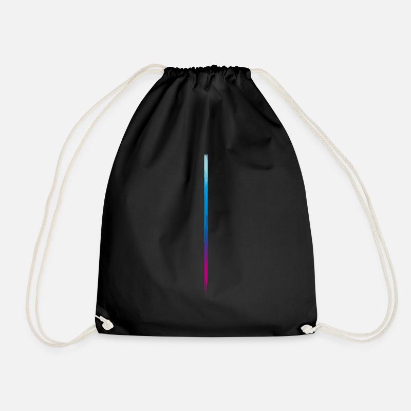 Rayures de style de couleurs - Sac de sport léger - noir