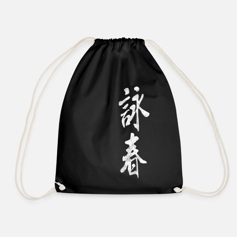 Wing Chun Logo Kampfkunst Dojo Kimono Gym - Turnbeutel - Schwarz