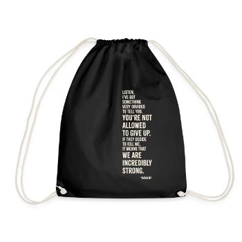 Navalni You Are Not Allowed To Give Up - Drawstring Bag - black - Front