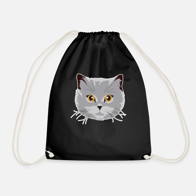 Wunderschöne Britisch Kurzhaar Katze BKH Geschenk - Turnbeutel - Schwarz