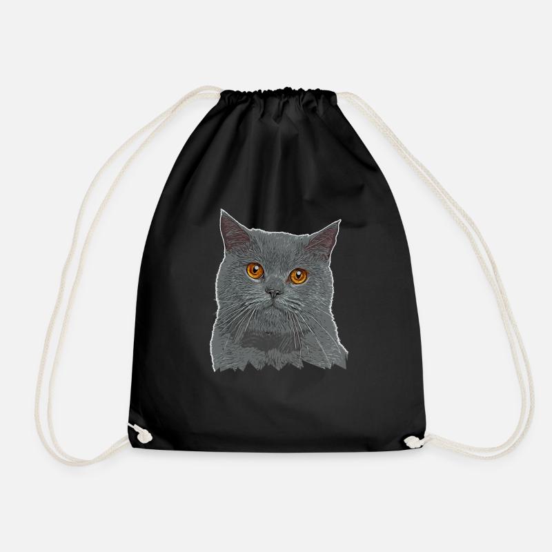 Britisch Kurzhaar Katze - BKH - Katzen Geschenk - Turnbeutel - Schwarz