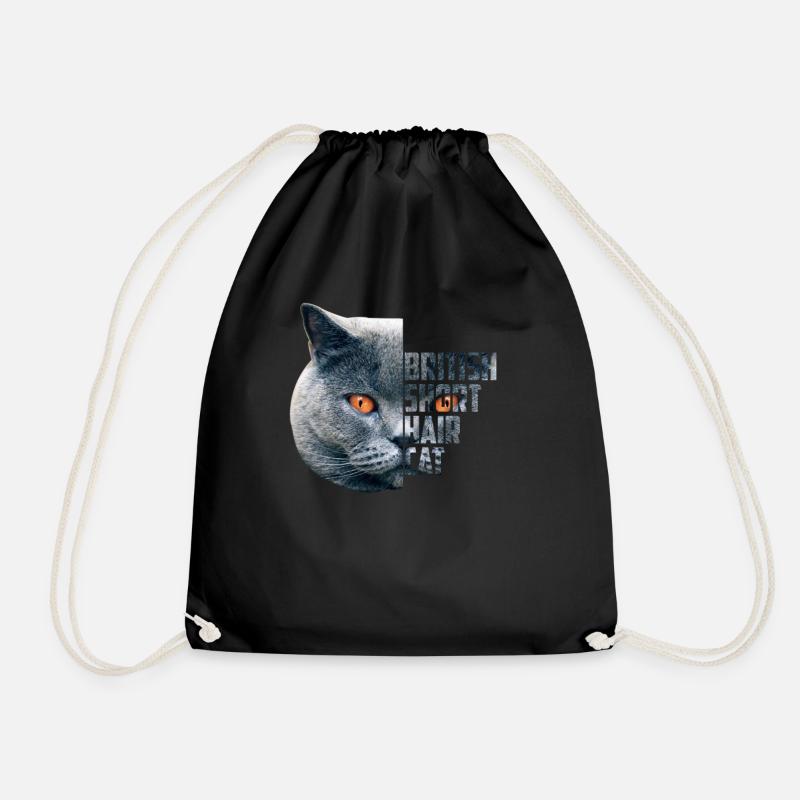 Britisch Kurzhaar Katze - BKH blue Geschenkidee - Turnbeutel - Schwarz