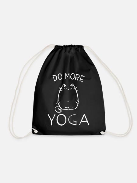 yoga - Drawstring Bag - black