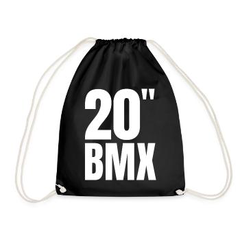 20" BMX Shirt for Riders & Freestyle Fans - Drawstring Bag - black - Front