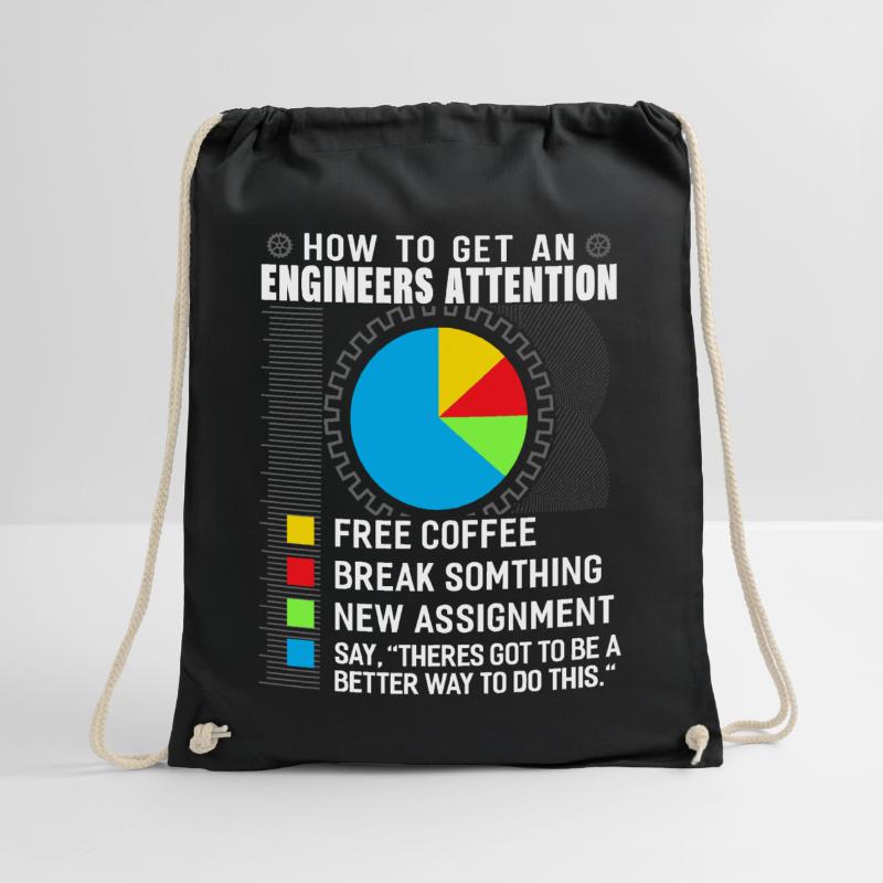 Engineer mechanical engineering electrical engineering gift Drawstring Bag