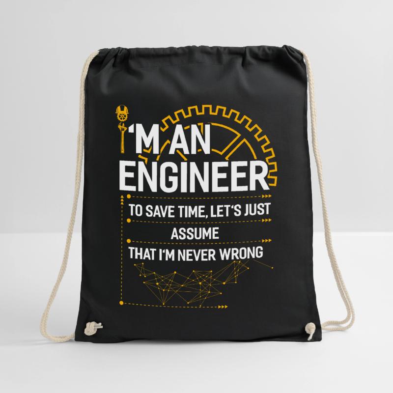 Engineer mechanical engineering electrical engineering gift Drawstring Bag