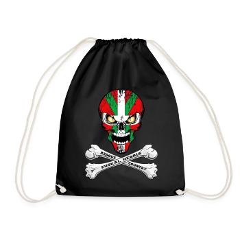 Basque skull - Drawstring Bag - black - Front