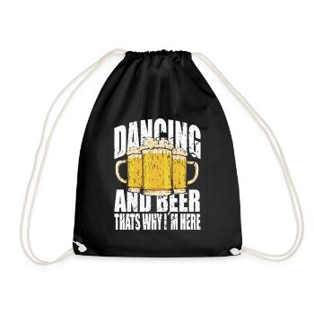 Danse et bière en disant drôle - Sac de sport léger - noir - Devant