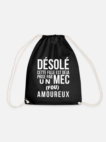 amoureux, amoureuse, fou amoureux - Sac de sport léger - noir