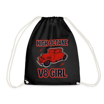 Fille V8 à haute intensité - Sac de sport léger - noir - Devant
